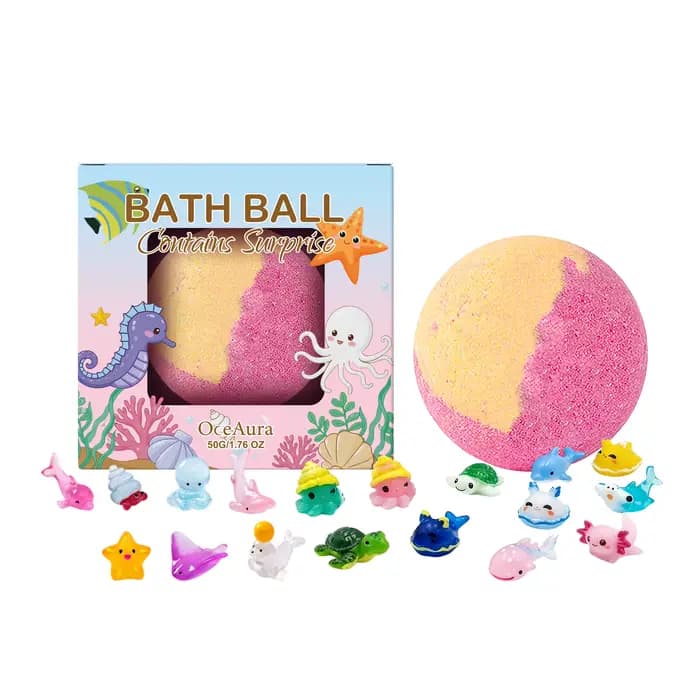 Ensemble de bombes de bain 1/4/6/12 pièces avec jouets surprise à l'intérieur, bombes de bain moussa