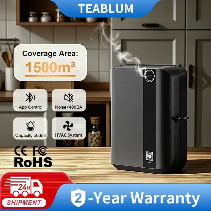 TEABLUM – diffuseur d'arôme 500ML, diffuseur d'huile essentielle Bluetooth pour la maison, parfum d'