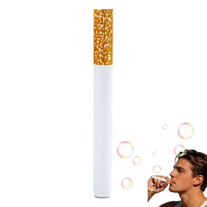 Ensemble de jouets à bulles amusants en forme de cigarette, mini baguette à bulles en métal en forme