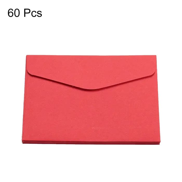 60 pièces Mini enveloppes 4.5x3.2 pouces papier blanc petits articles stockage porte-carte de visite