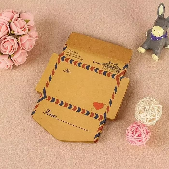 45 feuilles/ensemble rétro Vintage enveloppes en papier Kraft Mini mignon Kawaii dessin animé papete