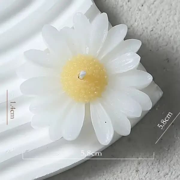 Bougies colorées en forme de marguerite, bougies parfumées florales faites à la main pour la décorat