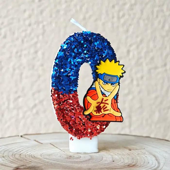 Bougie parfumée Akatsuki Red Cloud Pattern inspirée de l'anime Naruto pour anniversaire