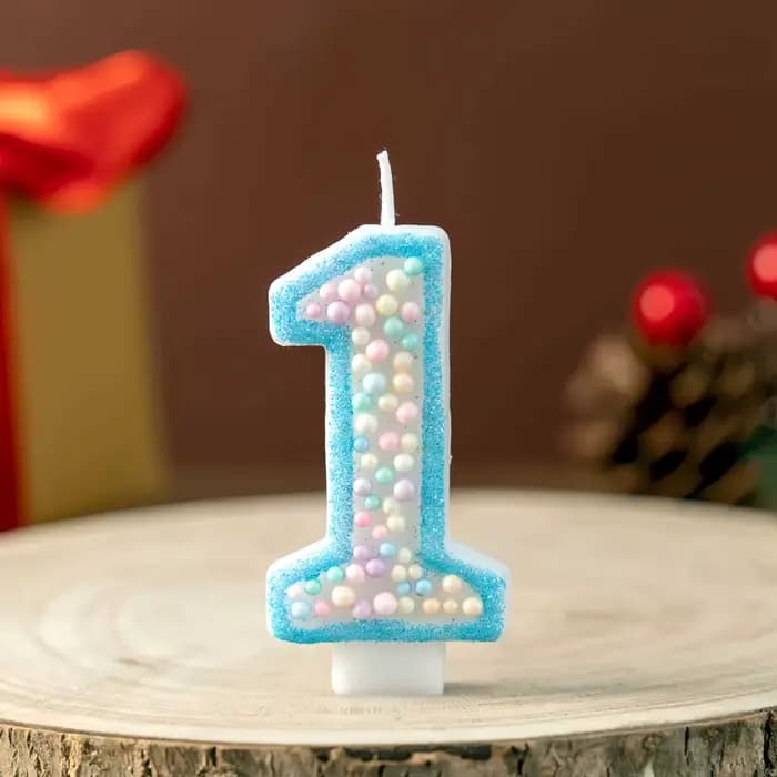 Bougie d'anniversaire numérique créative en forme de boule colorée - Ornement d'ambiance pour gâteau