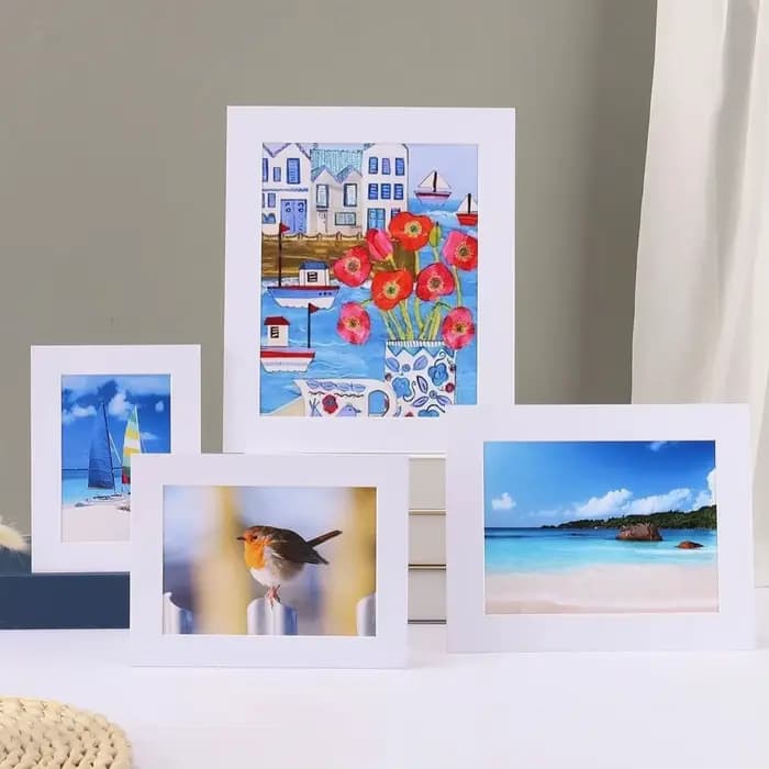 Cadre Photo en Papier Blanc, Décoration de Maison Minimaliste