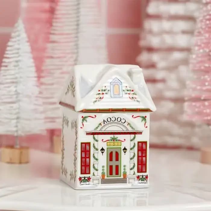 Ensemble de maison à épices de Village de vacances, Mini pots de maisons en pain d'épices de noël, b