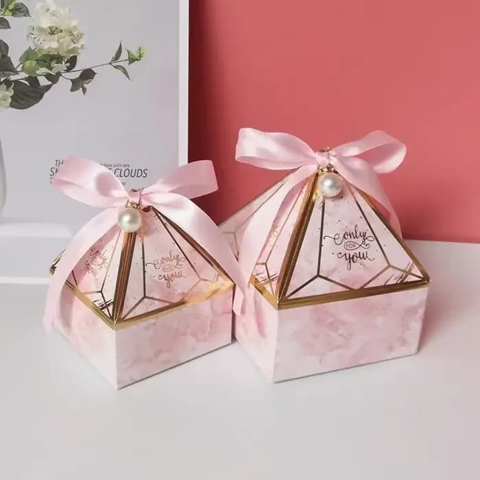 Boîte à Bonbons Bronzante Tour de Gemmes, Emballage Cadeau de Mariage, Uniquement pour Vous, Boîte C