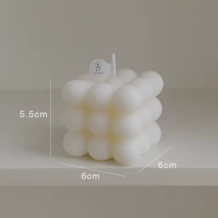 Ins Style bulle Cube bougie parfumée à la main bougie aromathérapie soja cire bougie mariage anniver
