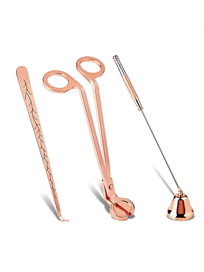 Tondeuse à mèche de bougie 3 pièces-tondeuse à mèche, éteignoir de bougie, trempette à mèche, Kit d'