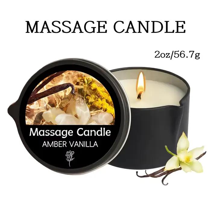 Bougies à huile de Massage, bougies d'aromathérapie de luxe, pour soulager le Stress et l'hydratatio