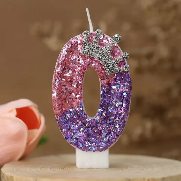 Bougie d'anniversaire mignonne, décorations de gâteau, bougie chiffre, grande bougie couronne de pri