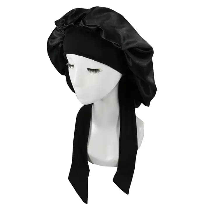 Femmes Satin solide chapeau De couchage nuit Bonnet De sommeil soins capillaires Bonnet Bonnet De Nu