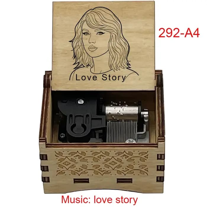 Boîte à musique miniature Love Story, mouvement à 18 notes, pour petite amie, petit ami, mari, femme