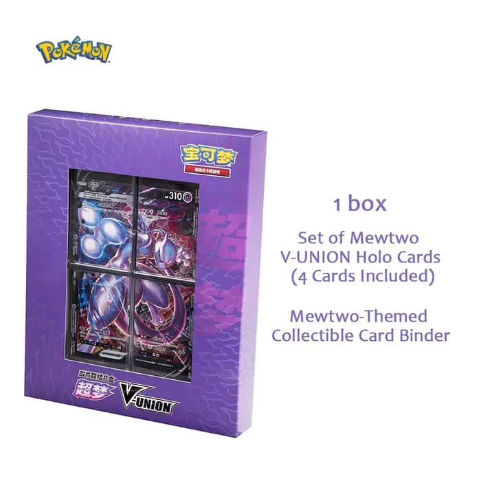 Carte Pokemon TCG originale, couplage de quatuor, coffret cadeau V-Union, Pikachu Mew-Two, cartes à 