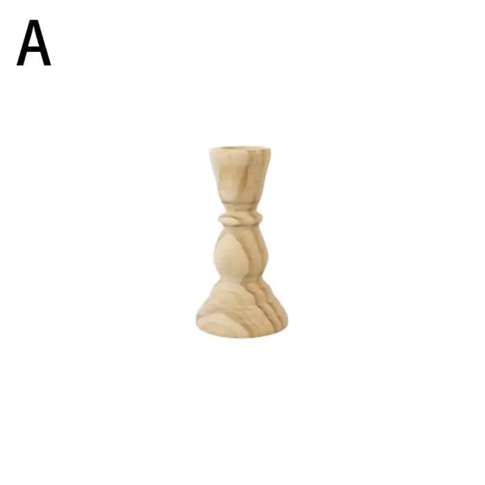 Bougeoirs en bois inachevé bougeoir pilier conique bougeoirs pour fête de mariage anniversaire décor