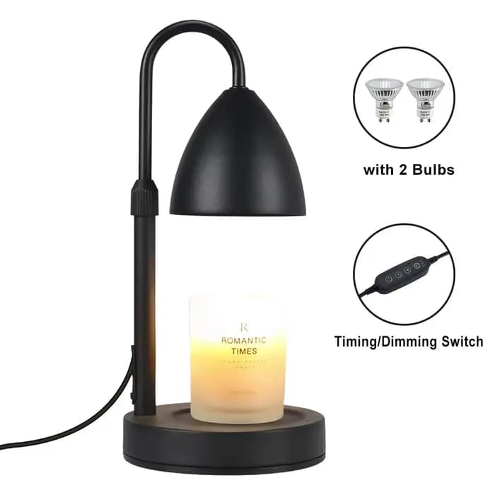 Lampe chauffe-cire électrique avec minuterie et variateur d'intensité, décoration de chambre à couch