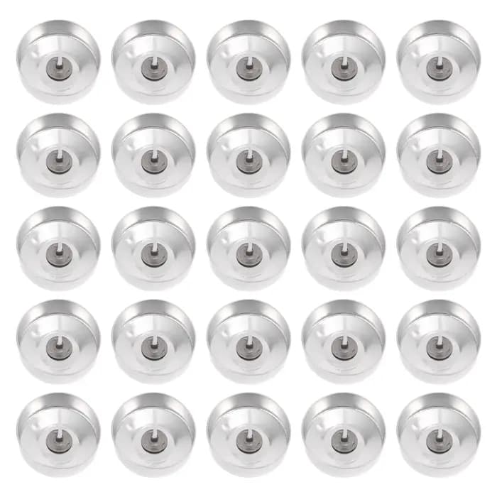 100 ensembles de tasses à bougie chauffe-plat en aluminium, boîtes de base de bougies durables, étui