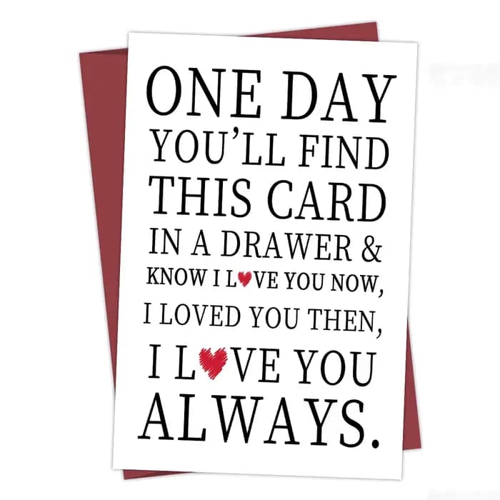 Carte de vœux avec Message d'amour en forme de cœur, avec enveloppe, pour Couple, mari, femme, amé, 