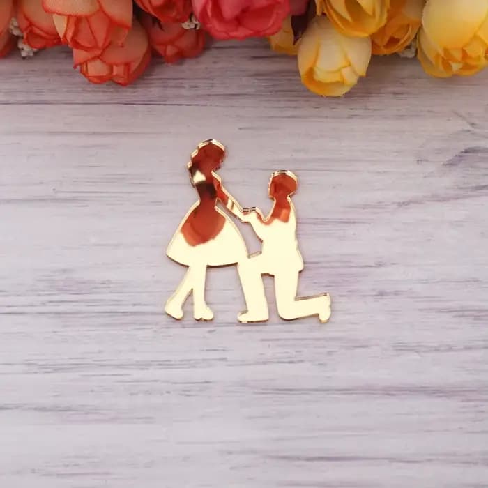 Panneaux de mariage miroir uniques, étiquettes de fête de fiançailles pour jeunes mariés, cadeaux po