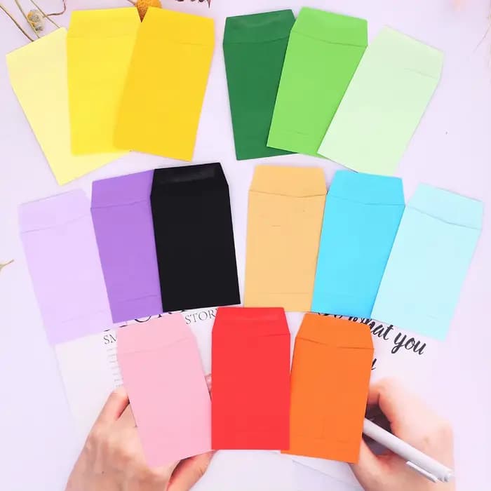 50pcs blanc petite enveloppe Mini couleur enveloppe vide carte emballage enveloppe dépôt d'argent en