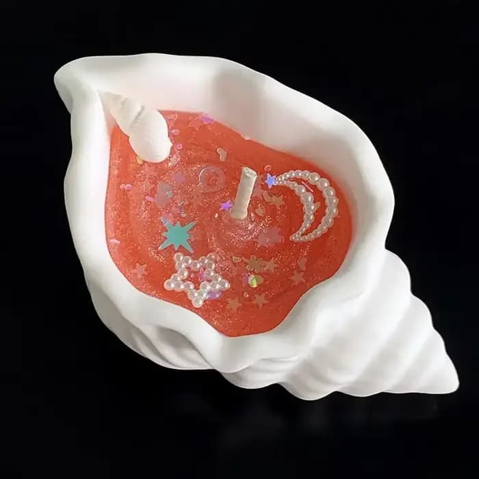Bougie d'aromathérapie en coquillage de mer, bougie parfumée créative en coquillage d'étoile de mer,