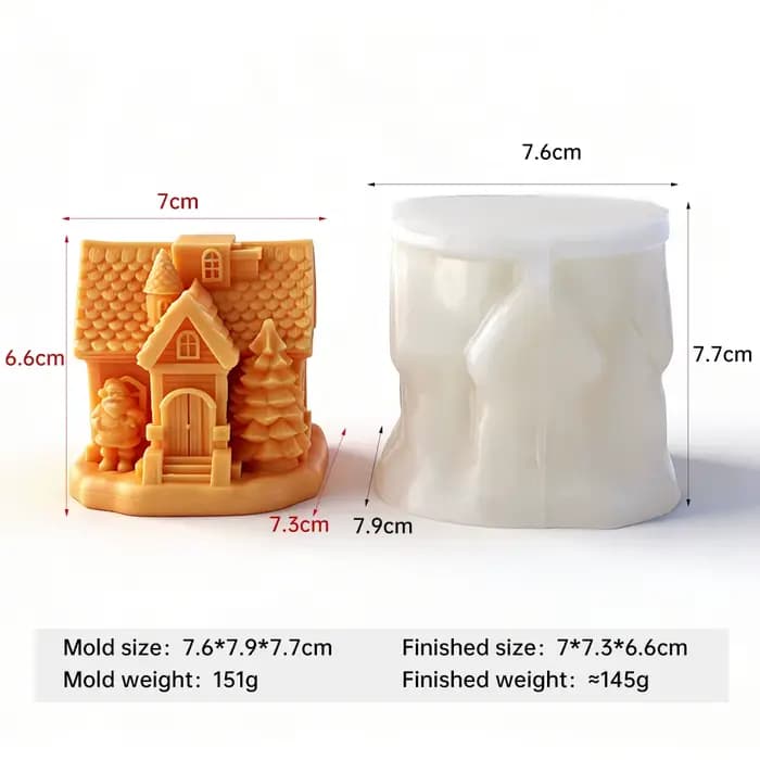 Moule en silicone DIY pour bougie parfumée maison de Noël, moule artisanal pour moulage de plâtre, m
