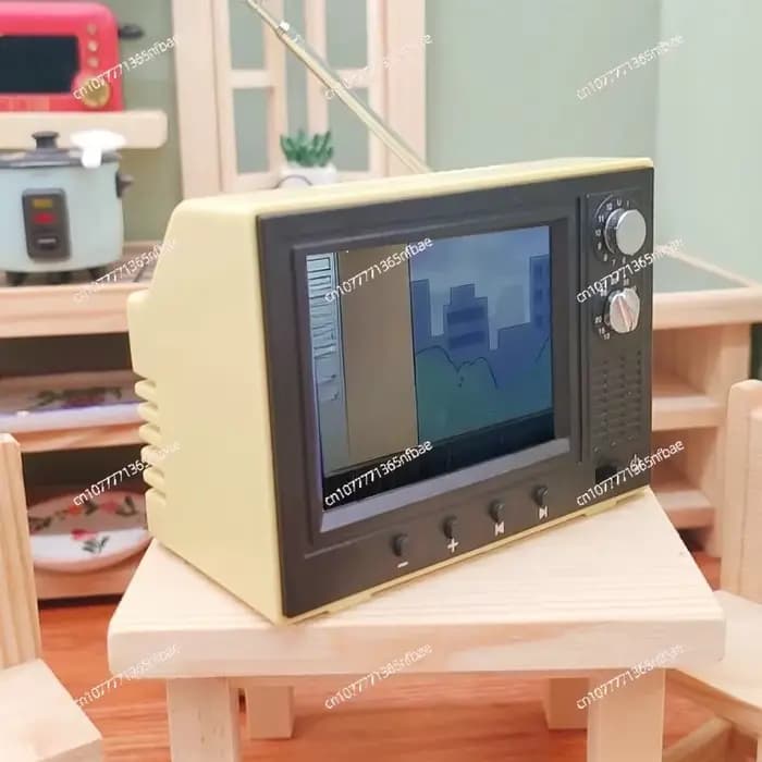 Mini téléviseur rétro 2,4 pouces, télévision miniature fonctionnelle, lecteur portable prenant en ch
