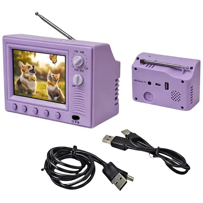 Mini téléviseur rétro avec 8 Go de stockage, échelle 1:12, téléviseurs miniatures classiques, prend 