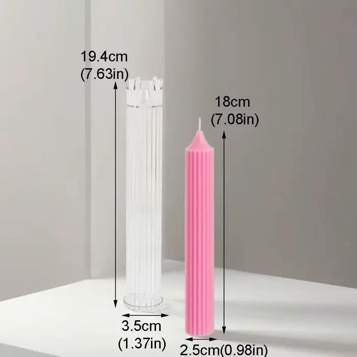 Moule à bougie conique en cire de soja, rayures ondulées en plastique, bougies parfumées, décoration