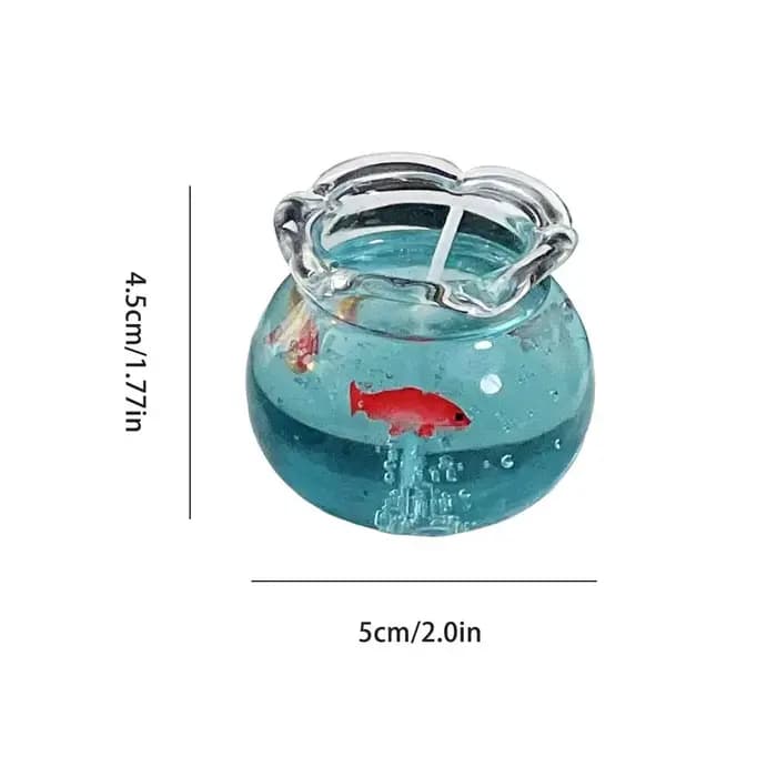 Bougie décorative mini aquarium à bulles, mignonne, esthétique et tendance, parfumée pour la maison,