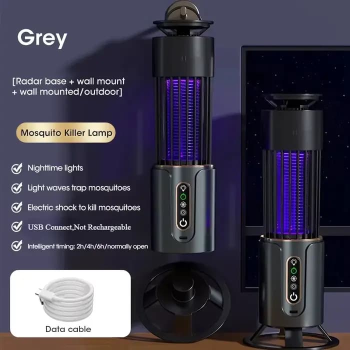 Lampe anti-moustiques HOMEFISH alimentée par USB pour la recharge ou la branchement sur secteur, piè