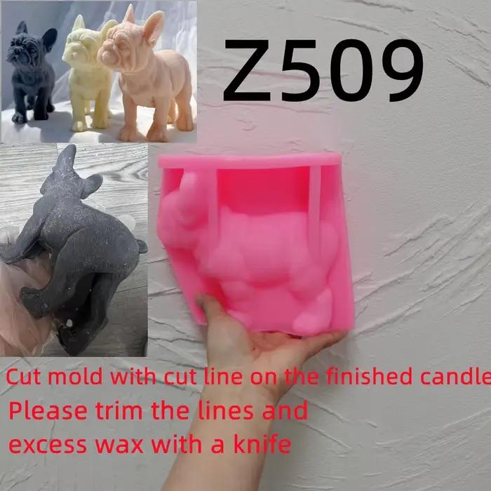 Moule à bougie en Silicone pour chiot, bouledogue français debout, amoureux des chiens de compagnie,