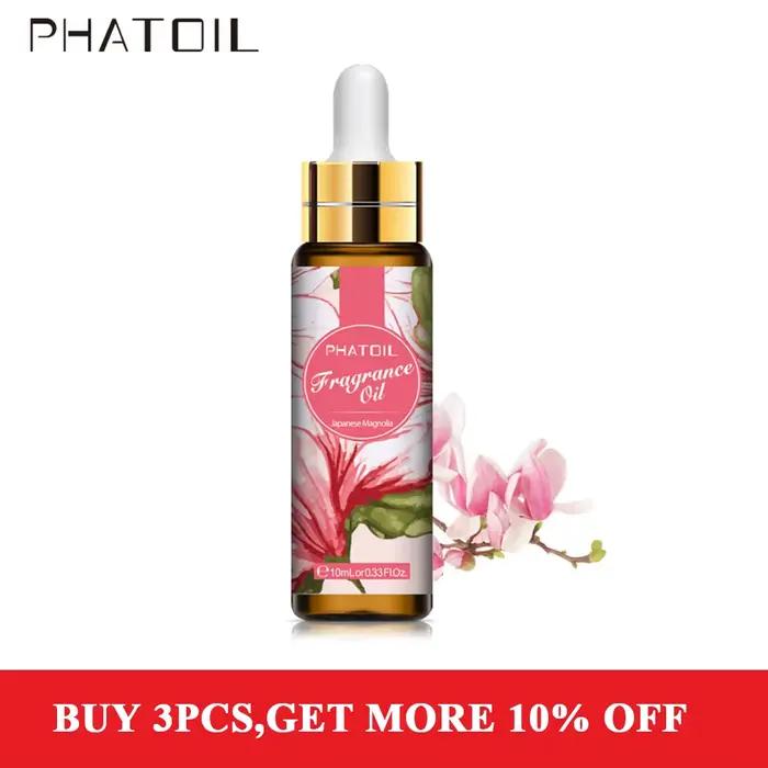 Diffuseur d'huile de parfum de Magnolia japonaise, 10ml, gomme à bulles de musc blanc, brise de mer,