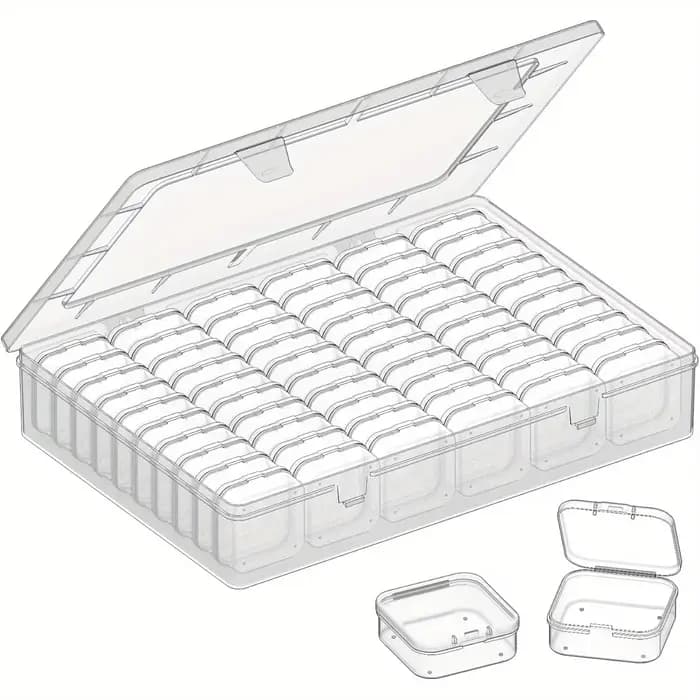 Boîte de rangement de perles, ensemble de boîtes de rangement de perles de 61 pièces, organisateurs 