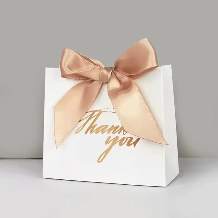 Boîte à Bonbons de Remerciement avec Ruban, Petit Sac d'Emballage Cadeau pour Noël, Mariage, ixPréCh