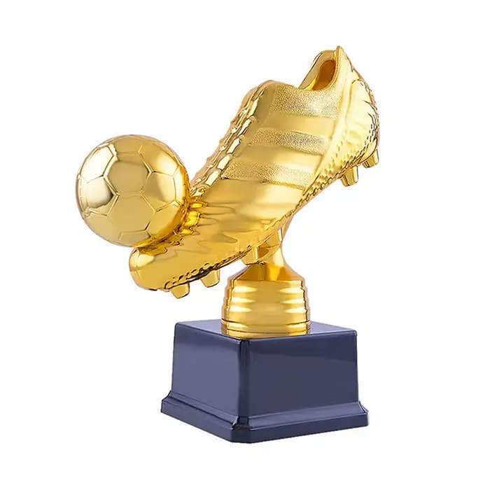Trophée de football européen en forme de chaussure dorée, prix du meilleur buteur, souvenir pour les