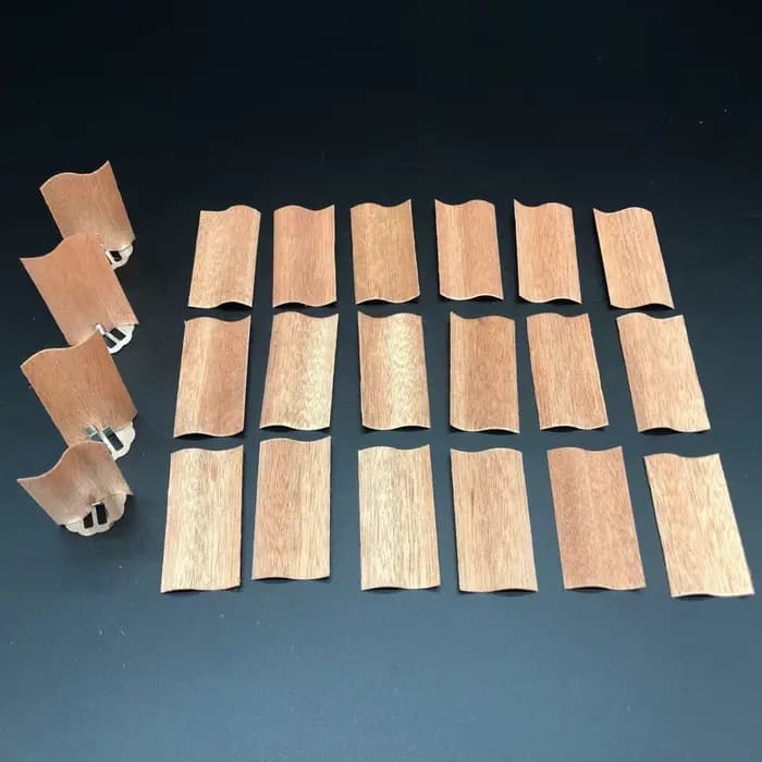 Mèches en bois naturel en forme de flamme, avec support de Base, mèche de bougie, noyau de cire, fou