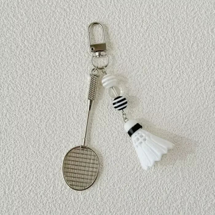 Porte-clés raquette de badminton mignon, pendentif créatif pour téléphone portable, niche pour sac, activité, petit cadeau, bijoux