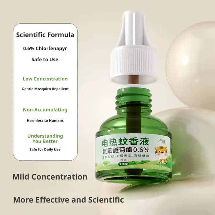 Liquide anti-moustiques pour diffuseurs électriques, répulsif domestique, non toxique, à brancher, anti-moustiques électrique sûr