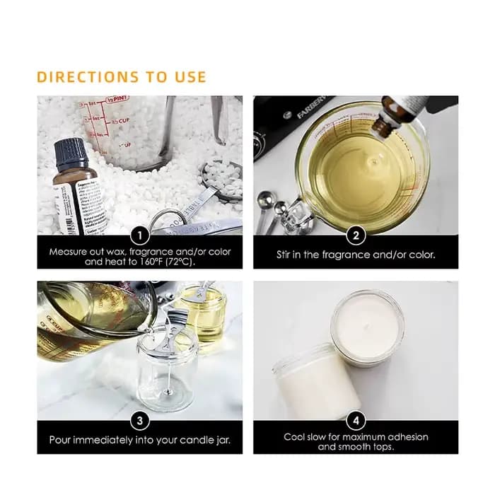 Cire de soja à 68 degrés, 500g, à point de fusion élevé, en flocons, matière première pour bougies, peut être mélangée à de la cire d'abeille blanche pour créer un modèle.