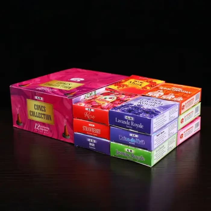 Cônes d'encens indiens avec porte-encens, bois de santal naturel, parfums de méditation µpour la tour de la maison, 120 pièces par lot