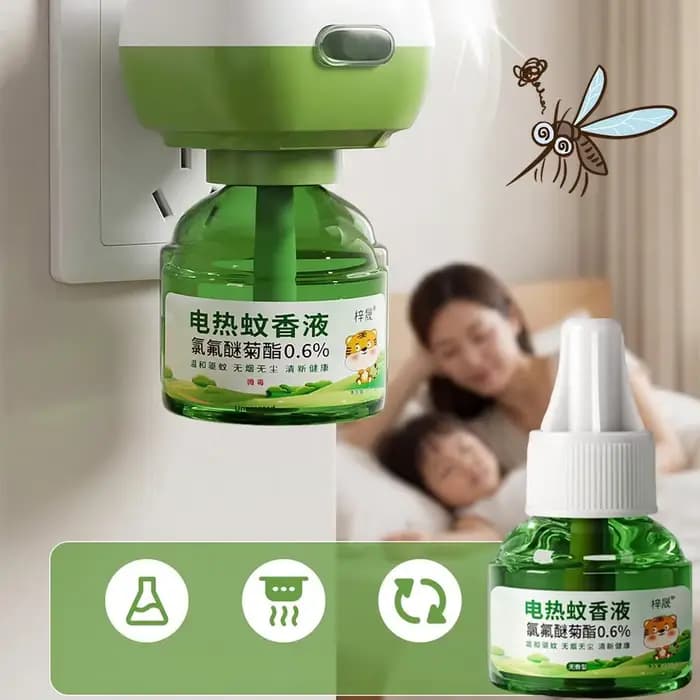 Recharge de liquide anti-moustiques sans parfum, répulsif pratique pour la maison, liquide anti-moustiques inodore à diffuser par chauffage, 1/4 pièces