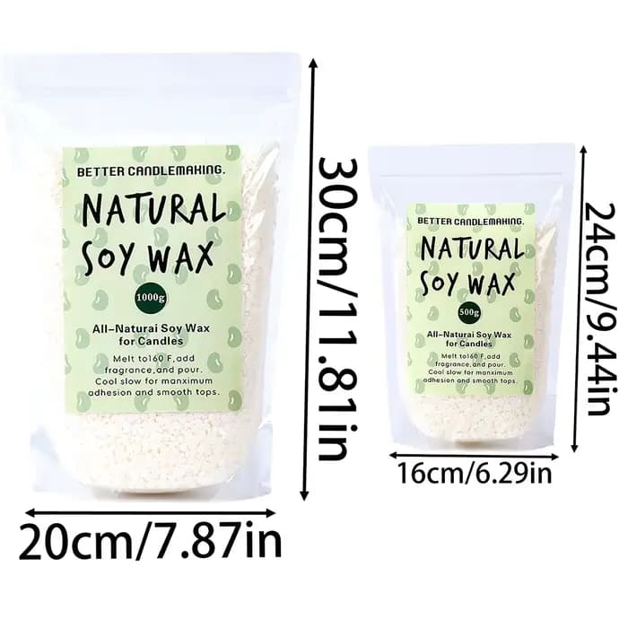 Particules de cire de soja naturelle 500g/1Kg, matière première pour bougies d'aromathérapie, 100% sans additifs, utilisées pour la fabrication de bougies DIY
