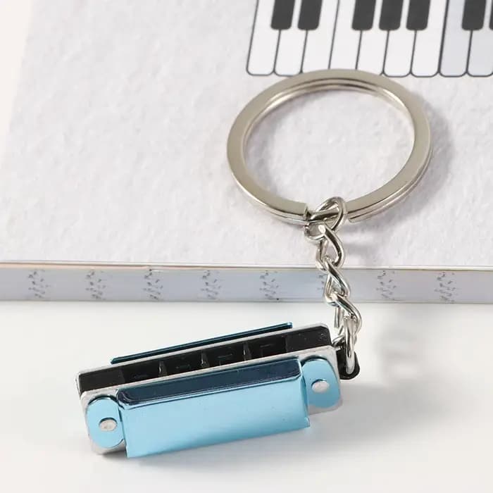 Cadeaux pour enfants Instruments à vent en bois Instruments de musique porte-clés harmonique en forme d'harmonica porte-clés pédales suspendues porte-clés