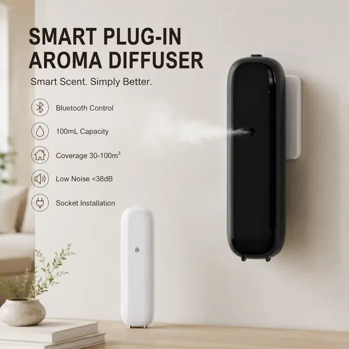 Diffuseur d'arômes intelligent, machine électrique à huiles essentielles, 100 ml, sans eau, contrôle Bluetooth, appareil de diffusion de parfum pour hôtel, maison, salle de bain