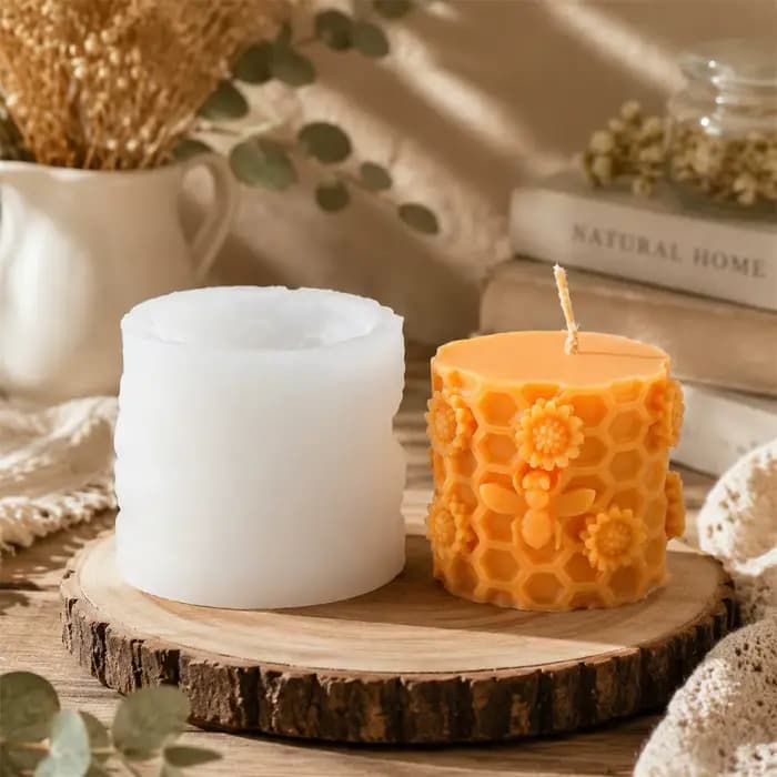 Moule en silicone nid d'abeille pour bougies DIY