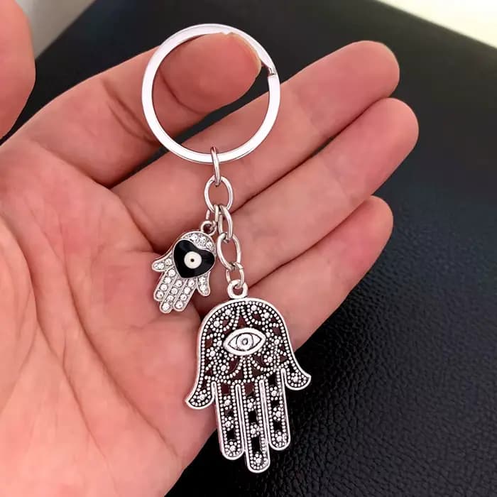 Amulette murale suspendue grecque et turc, mauvais œil, Kabbale et mauvais œil pour clés, sac de voiture, porte-clés à breloques, sac à main, porte-clés de Couple, cadeau