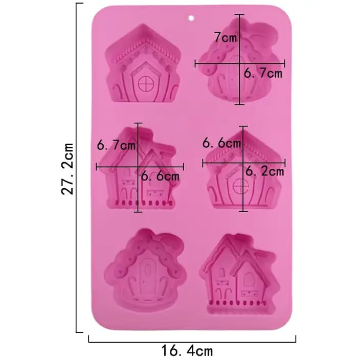 Moule de cuisson en Silicone pour maison en pain d'épices, bougie de noël, fournitures de fabrication de savon, outil de décoration de gâteaux, cire d'aromathérapie, fondre la cuisine