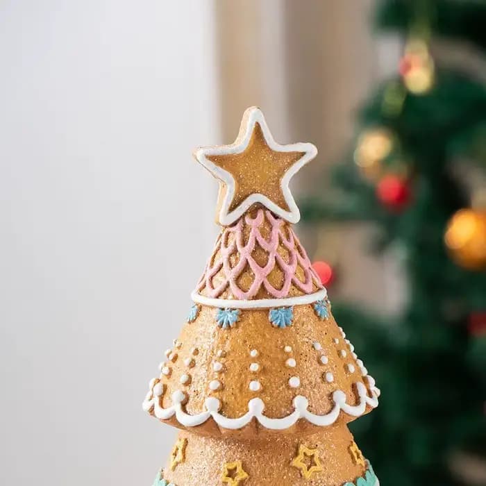 Ornement d'arbre de noël en pain d'épice, décoration de vacances en résine, Figurine de noël, cadeau du nouvel an, décor de manteau de table, maison Festive