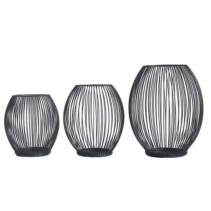 Porte-bougie Lanterne Noire Vintage en Fer, Ornement de Bougie Romantique, Accessoire de Photographie, Décoration de Table pour la Maison